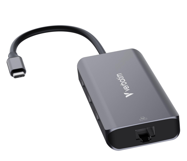 VERBATIM USB-C Essentials Multiport Hub 6 Port with RJ45 - 1340197 - zdjęcie 2
